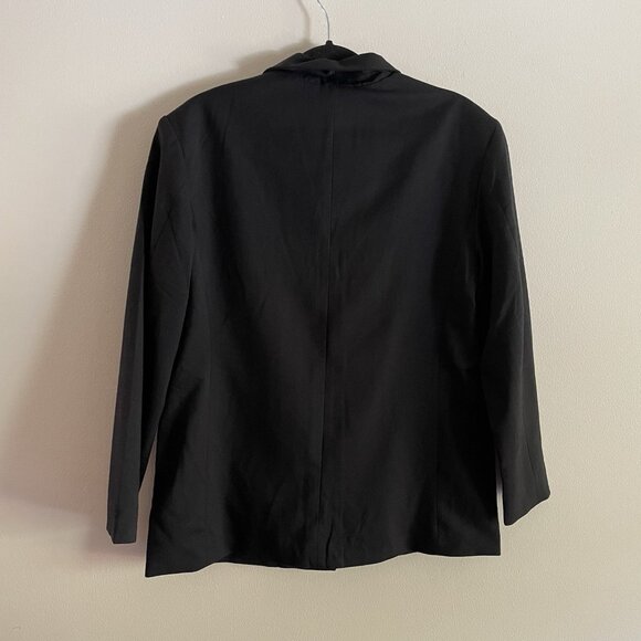 H&M Divided Women S Black Twill Career Oversized Single Breasted Blazer NWT - Picture 11 of 11